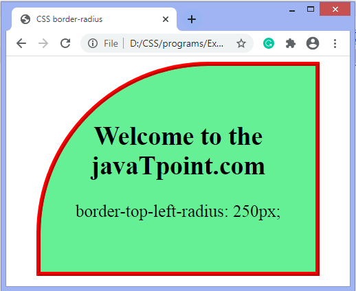 CSS border-radius property