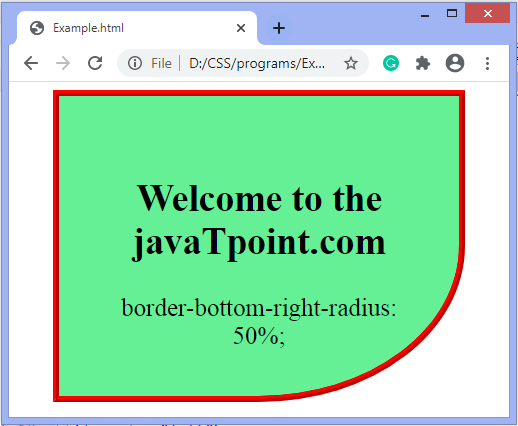 CSS border-radius property