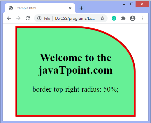 CSS border-radius property