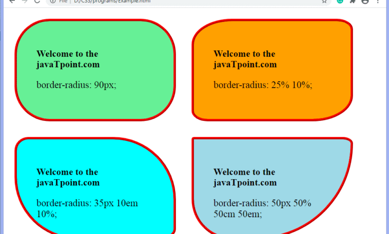 CSS border-radius property