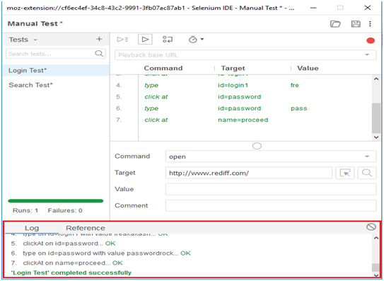 IDE-Creating Test Cases Manually