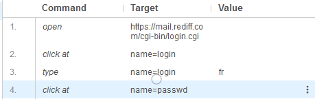 Selenium IDE Locating Strategies By Name
