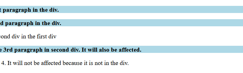 CSS Descendant Selector