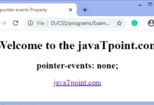 CSS pointer-events property