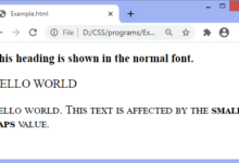CSS font-variant property