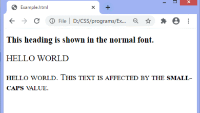 CSS font-variant property