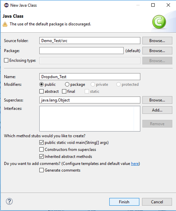 Selenium WebDriver- Handling drop-downs