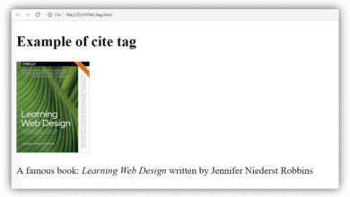 HTML cite tag