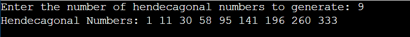 Hendecagonal Number in C++